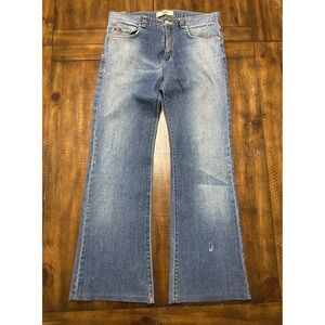 Lee Cooper Vintage Flare Jeans Medium Wash Denim Wide Leg Blue Pants 32x30